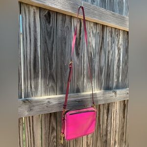 Fossil Campbell Crossbody in Bright Pink Leather